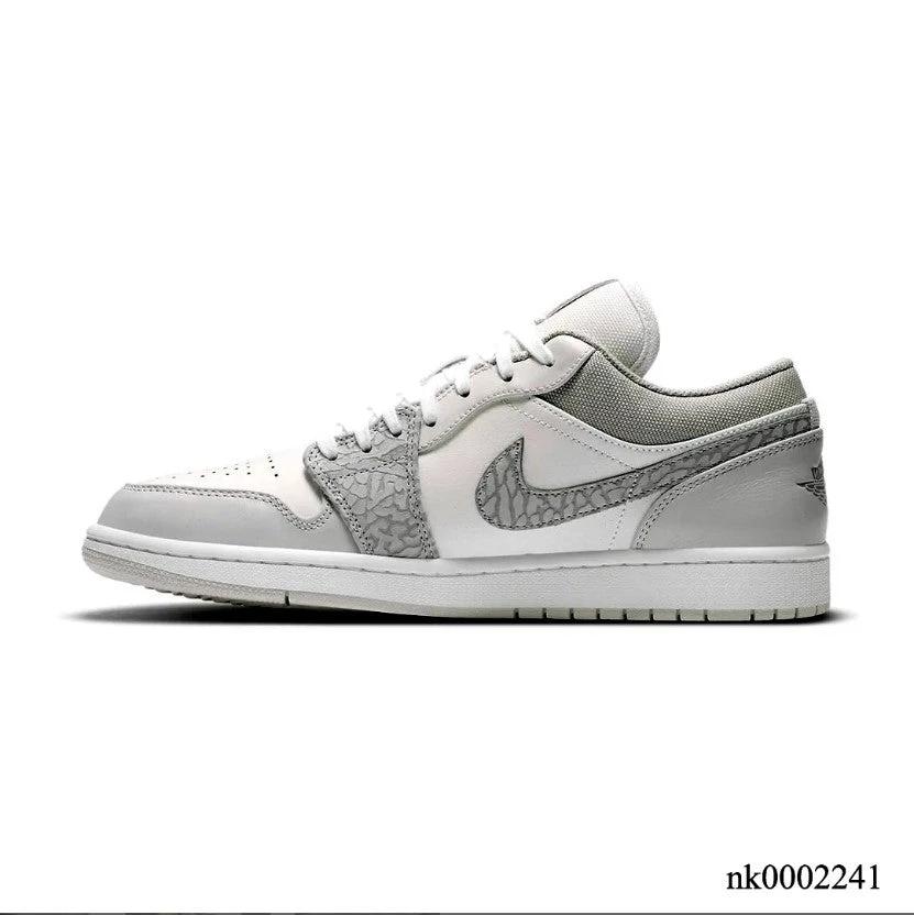 Air Jordan 1 Low PRM Grey Elephant Print Shoes Sneakers by Air Jordan