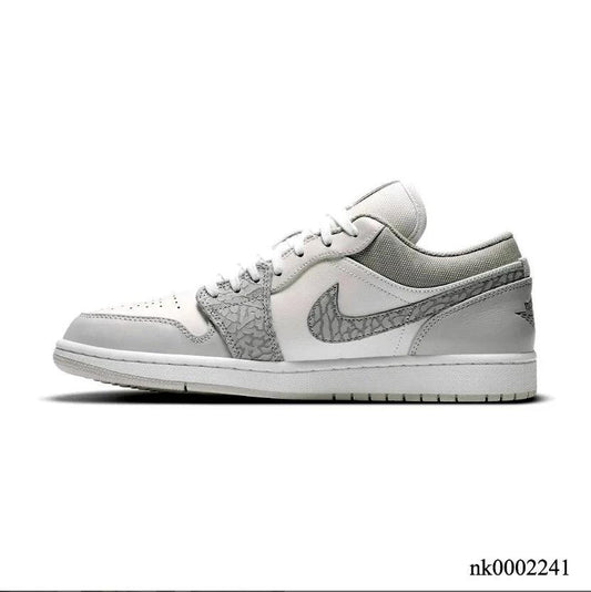 Air Jordan 1 Low PRM Grey Elephant Print Shoes Sneakers by Air Jordan