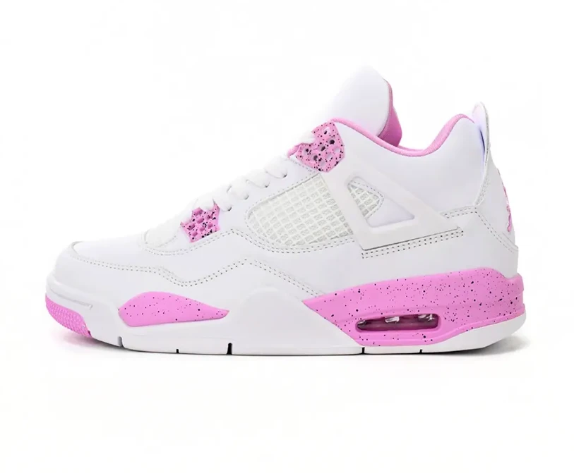 AJ 4 White Pink Oreo Shoes Sneakers by Air Jordan