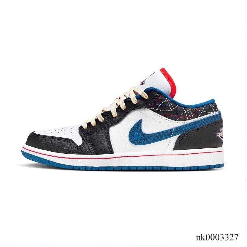 Air Jordan 1 Low SE Black Industrial Blue Shoes Sneakers by Air Jordan