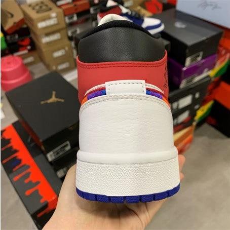 Air Jordan 1 Mid Red And Blue Color Hook by Air Jordan