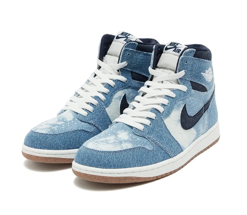 AJ 1 High OG Denim Shoes Sneakers by Air Jordan