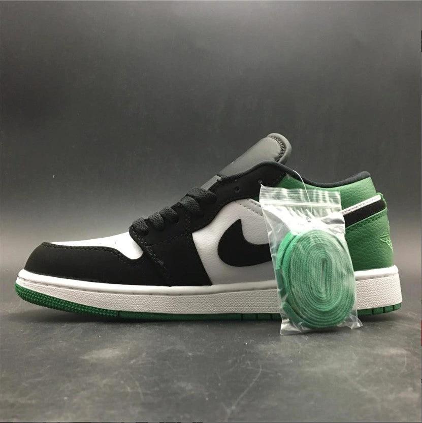 Air Jordan 1 Low White Black Mystic Green Shoes Sneakers by Air Jordan