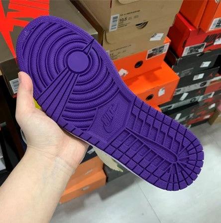 Air Jordan 1 Mid Black And White Purple by Air Jordan