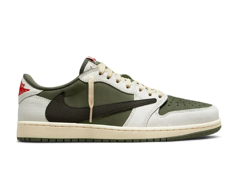 Travis Scott x AJ 1 Low Medium Olive Shoes Sneakers by Air Jordan