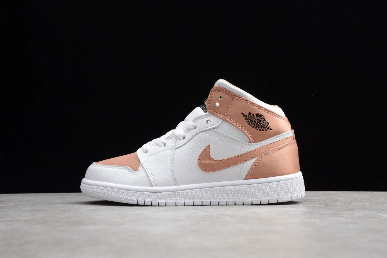 Air Jordan 1 Mid GS 'Rose Gold Black' by Air Jordan