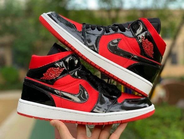 Air Jordan 1 Mid Black And Red Silk by Air Jordan