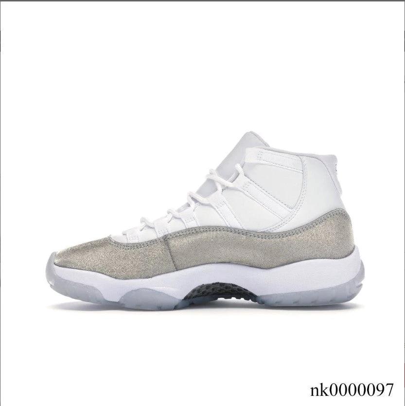 Air Jordan 11 Retro White Metallic Silver Shoes Sneakers by Air Jordan