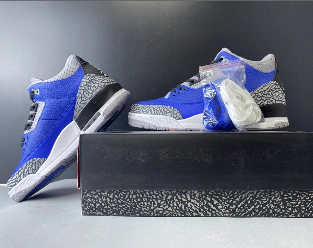 Air Jordan Jordan 3 Retro Varsity Royal Cement Shoes Sneakers by Air Jordan