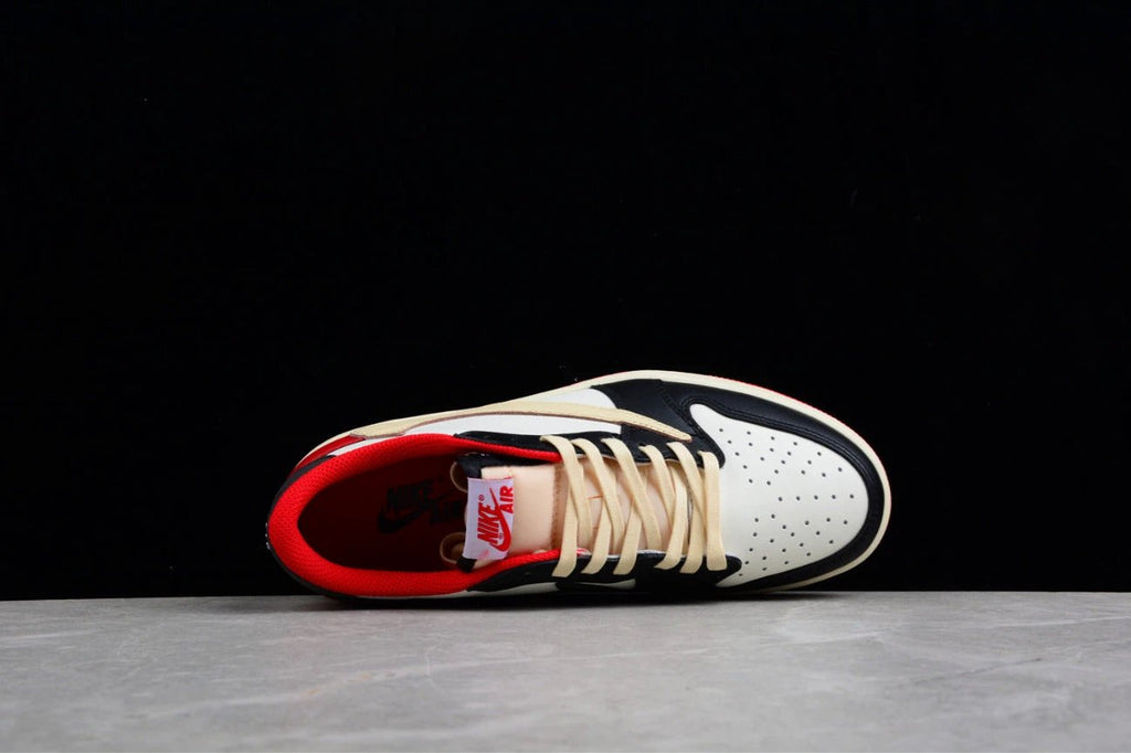 Air Jordan 1 Low Joint Barb Black And White Red by Air Jordan