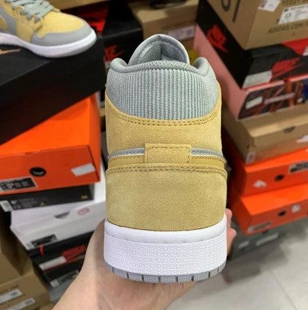 Air Jordan 1 Mid Gray Yellow by Air Jordan