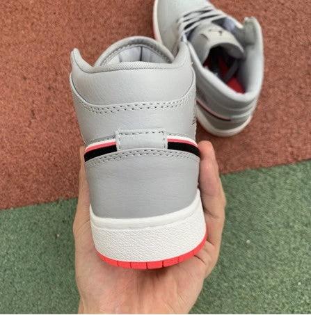 Air Jordan 1 MID GS Grey Red Pink by Air Jordan