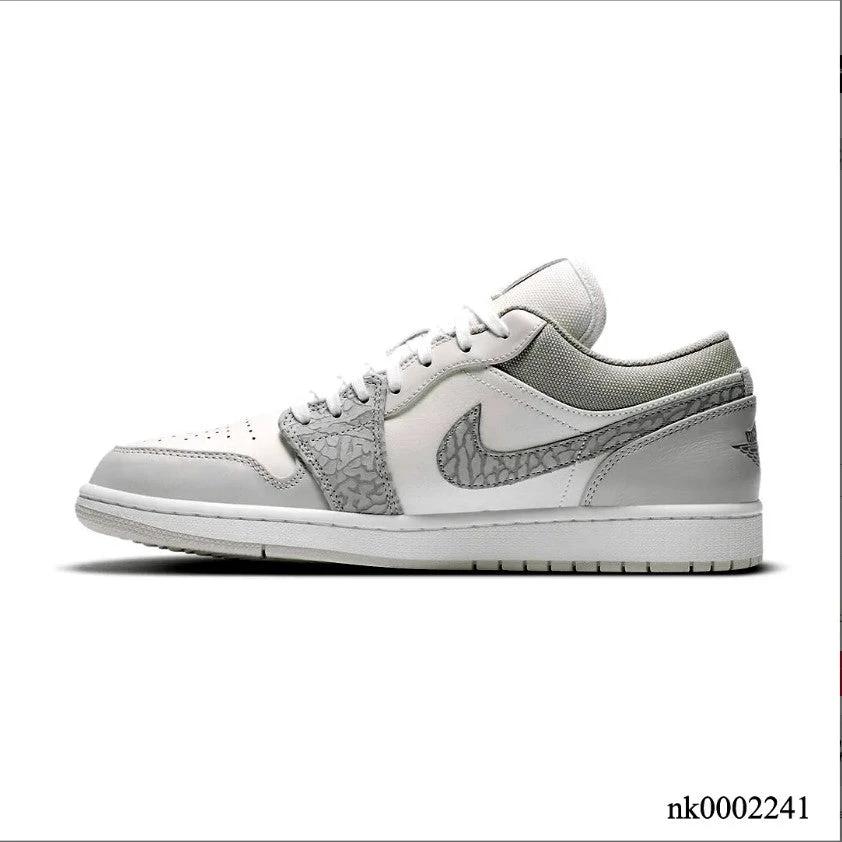 Air Jordan 1 Low PRM Grey Elephant Print Shoes Sneakers by Air Jordan