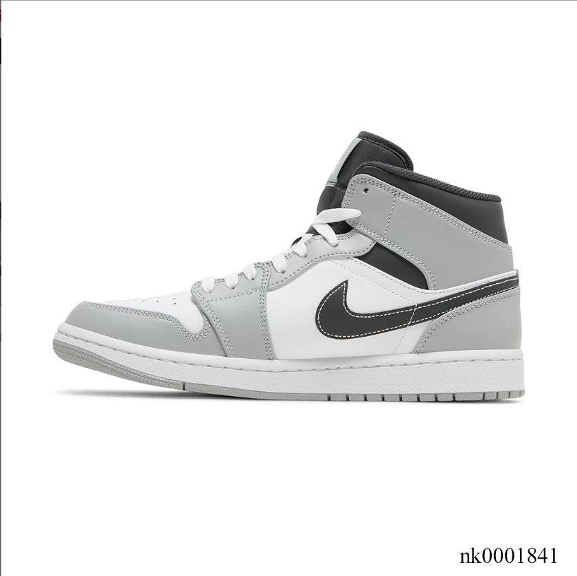 Air Jordan 1 Mid Light Smoke Grey Shoes Sneakers by Air Jordan