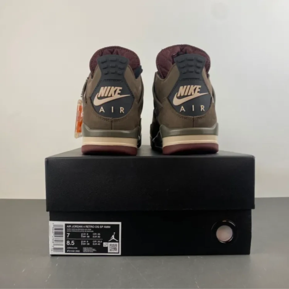 A Ma Maniére x Air Jordan 4 Retro ‘Dark Mocha’ Shoes Sneakers by Air Jordan