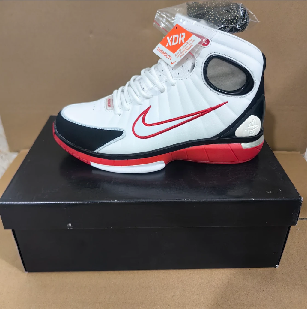 Air Zoom Huarache 2K4 White Varsity Red Shoes Sneakers by Air Jordan