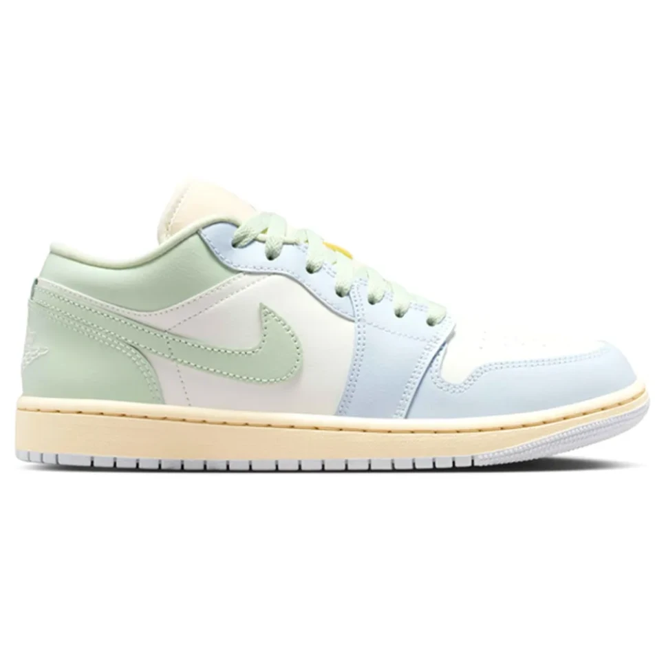 Air Jordan 1 Low Sail Aura Shoes Sneakers by Air Jordan