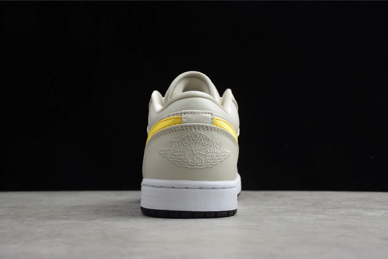 Air Jordan 1 Low Top White and Yellow Palm Leaf by Air Jordan