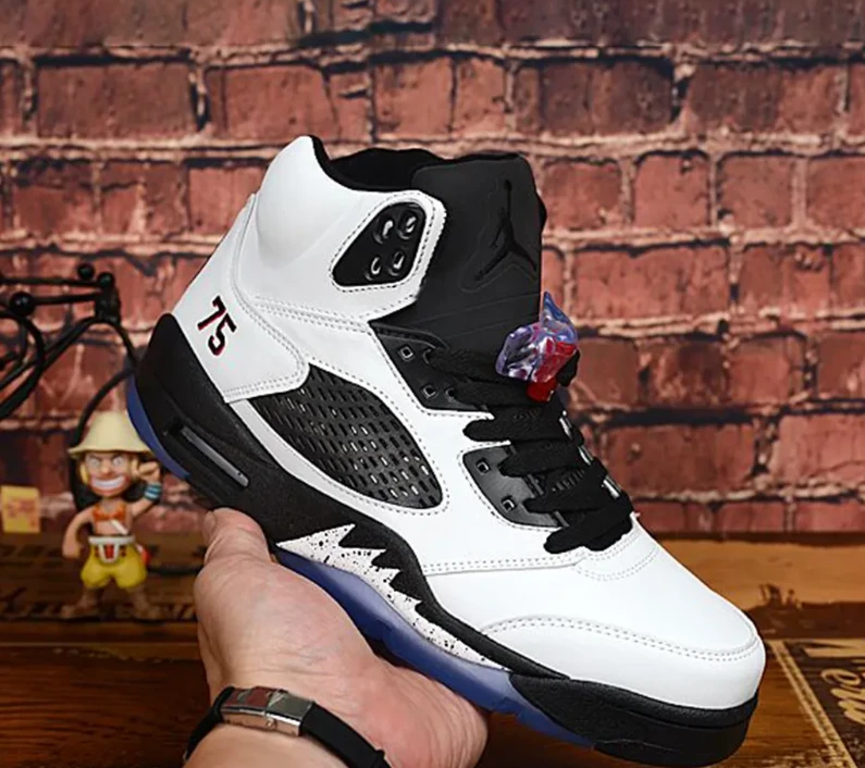 Air Jordan 5 Paris Saint Germain F&F White Shoes Sneakers by Air Jordan