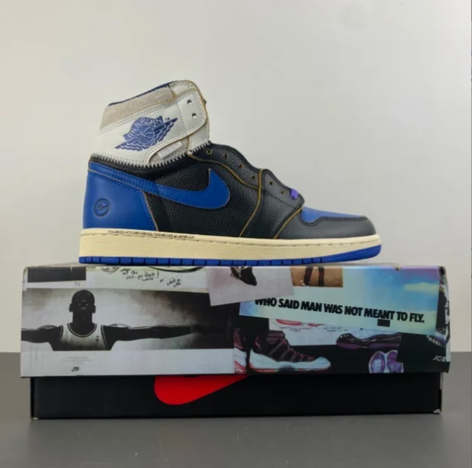 Fragment x Union LA x Air Jordan 1 High OG Sport Royal Shoes Sneakers by Air Jordan