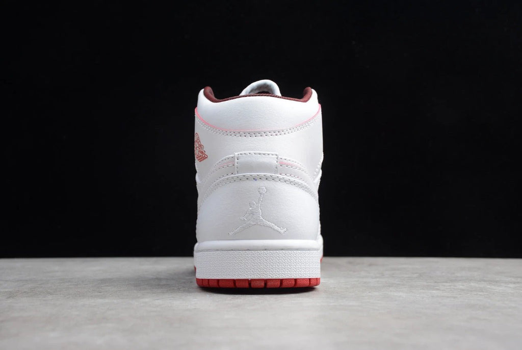 Air Jordan 1 Retro Mid White Gym Red Black by Air Jordan