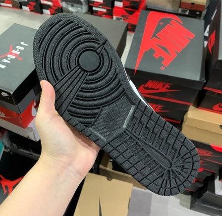 Air Jordan 1 Mid Black And White Red by Air Jordan