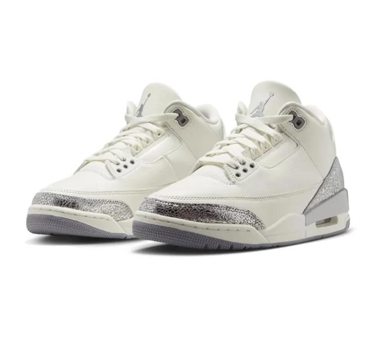 Air Jordan 3 SailMetallic Silver Shoes Sneakers by Air Jordan