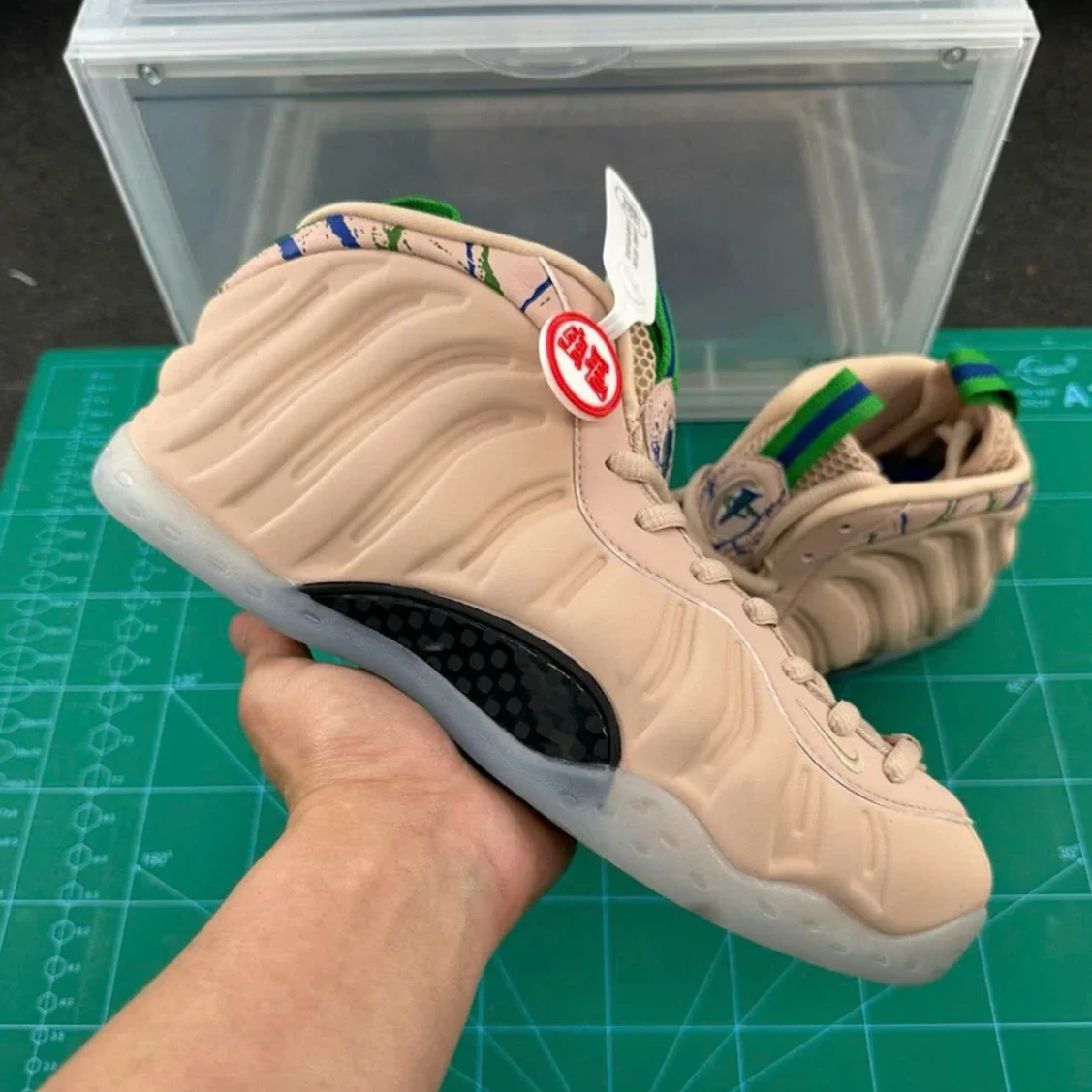 Air Foamposite One Particle Beige Shoes Sneakers by Air Jordan