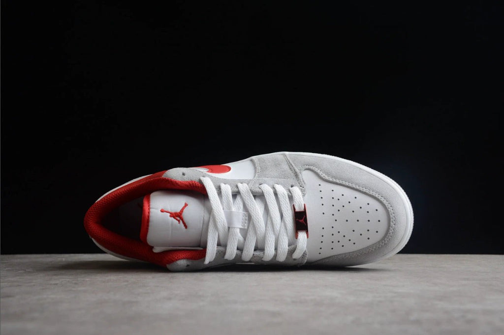 Air Jordan 1 Low Top Gray White Red by Air Jordan