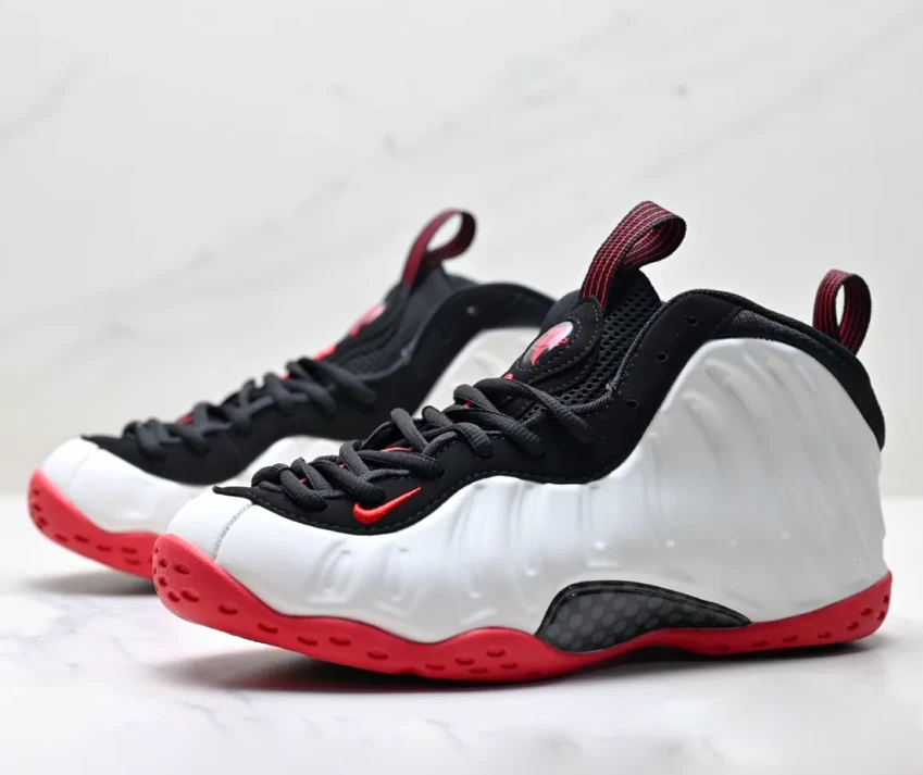 Air Foamposite One Red White Black Shoes Sneakers – nk0004546 by Air Jordan