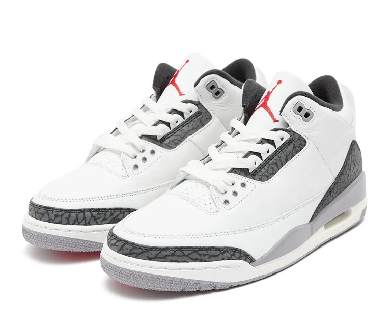 Air Jordan 3 Cement Grey Shoes Sneakers by Air Jordan