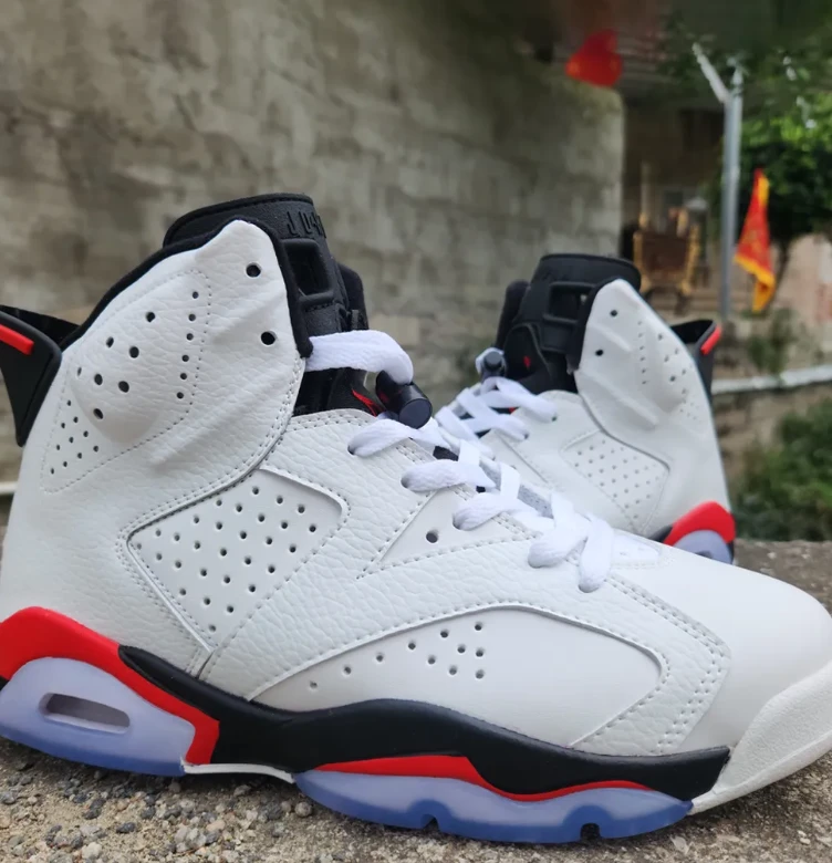 Air Jordan 6 WhiteFire Red 2025 Shoes Sneakers by Air Jordan