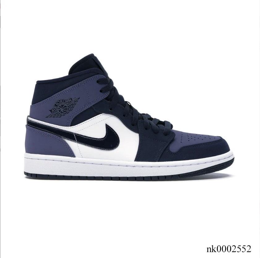 Air Jordan 1 Mid Obsidian Sanded Purple Shoes Sneakers by Air Jordan