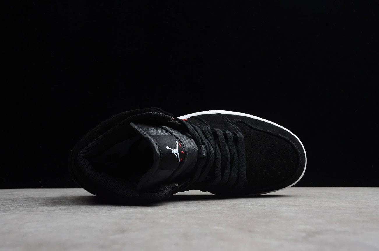 Air Jordan 1 Mid Swoosh Black Red by Air Jordan