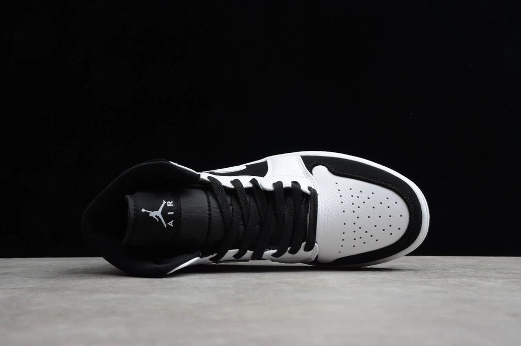 Air Jordan 1 Mid White Black by Air Jordan