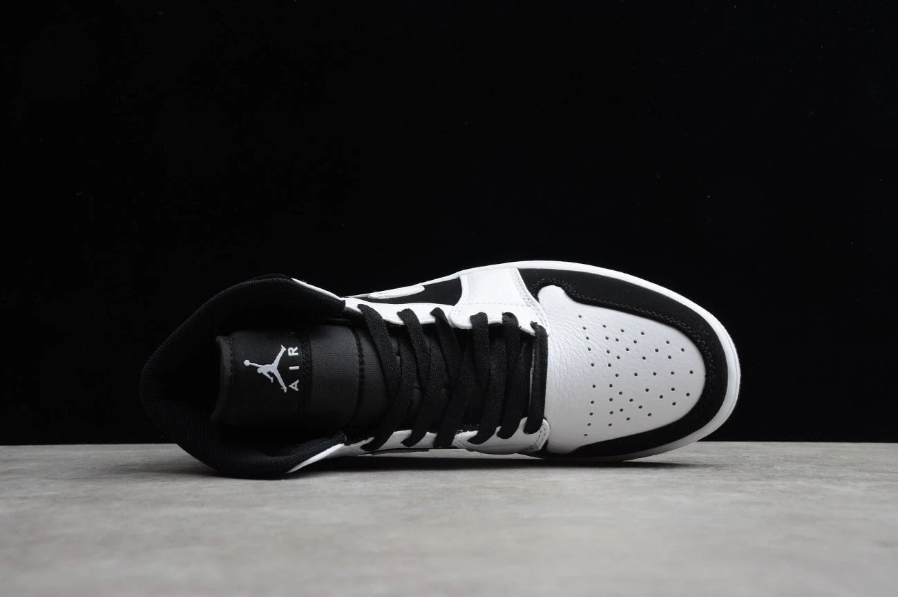 Air Jordan 1 Mid White Black by Air Jordan