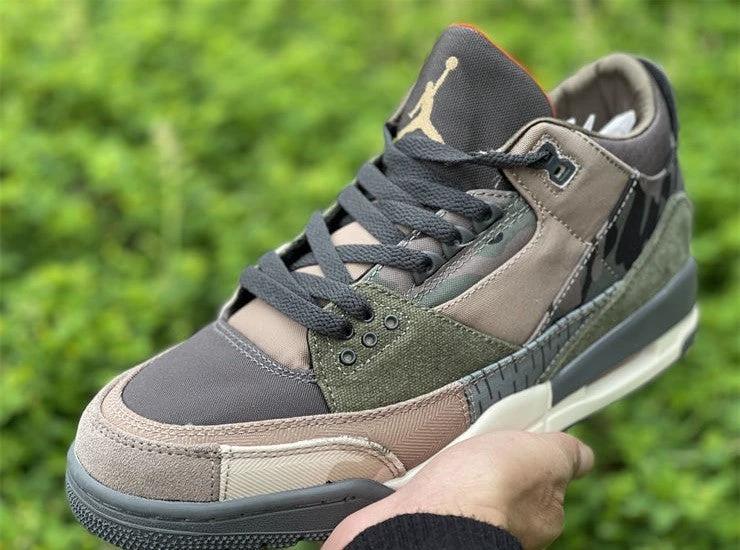 Air Jordan 3 Retro Patchwork Camo Shoes Sneakers by Air Jordan