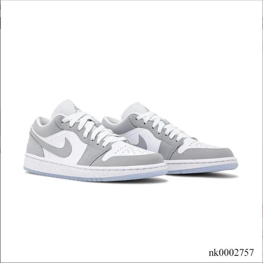 Air Jordan 1 Low White Wolf Grey Shoes Sneakers by Air Jordan