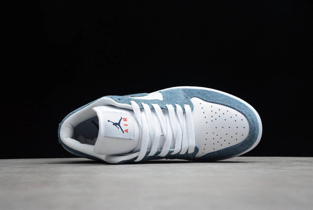 Air Jordan 1 Low Top Denim White Blue by Air Jordan