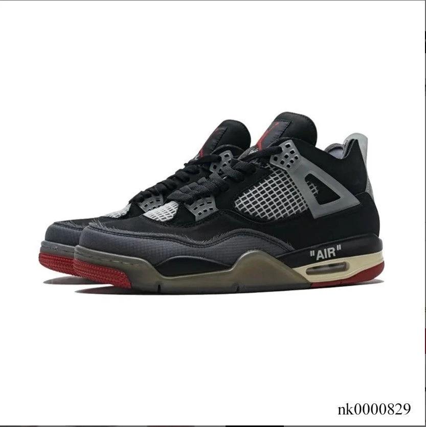OFF-WHITE x Air Jordan 4 Bred Shoes Sneakers by Air Jordan