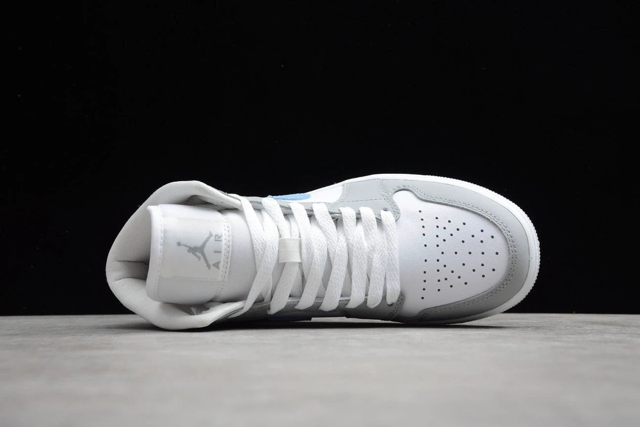 Air Jordan 1 Mid White Gray Blue by Air Jordan