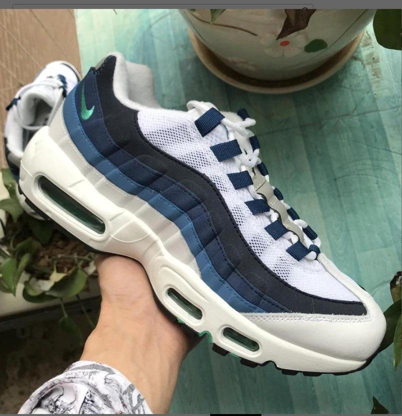 Air Max 95 White Slate Blue Shoes Sneakers by Air Jordan