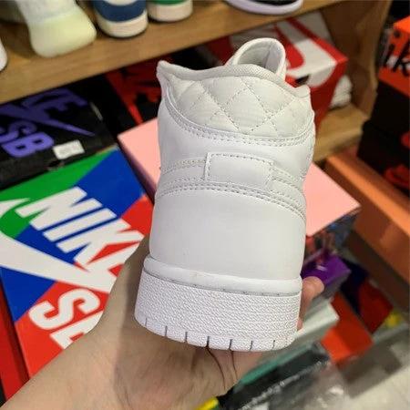 Air Jordan 1 Mid Quilted Plain White by Air Jordan