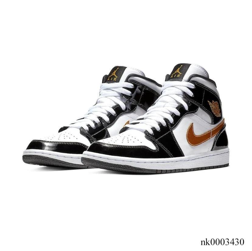 Air Jordan 1 Mid SE Black Gold Shoes Sneakers by Air Jordan