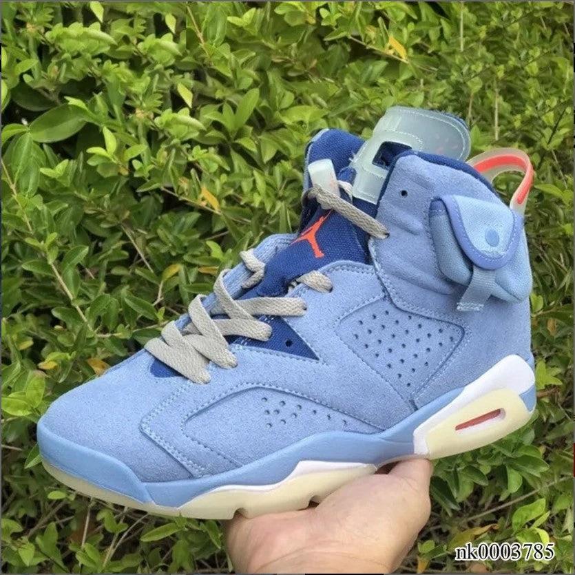 Air Jordan 6 x Travis Scott Houston Oilers Light Blue Shoes Sneakers by Air Jordan