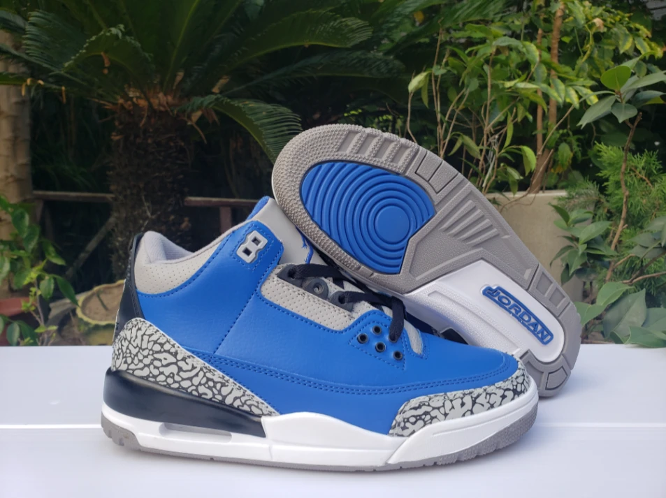 Air Jordan 3 Retro Varsity Royal Black Cement by Air Jordan