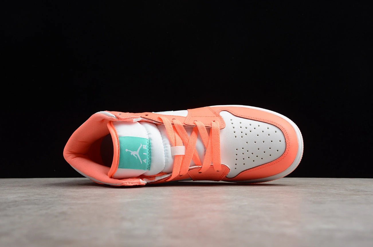 Air Jordan 1 Mid White Bright Orange by Air Jordan