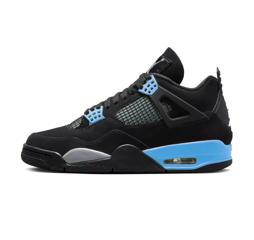 Air Jordan 4 Black UNC Shoes Sneakers by Air Jordan