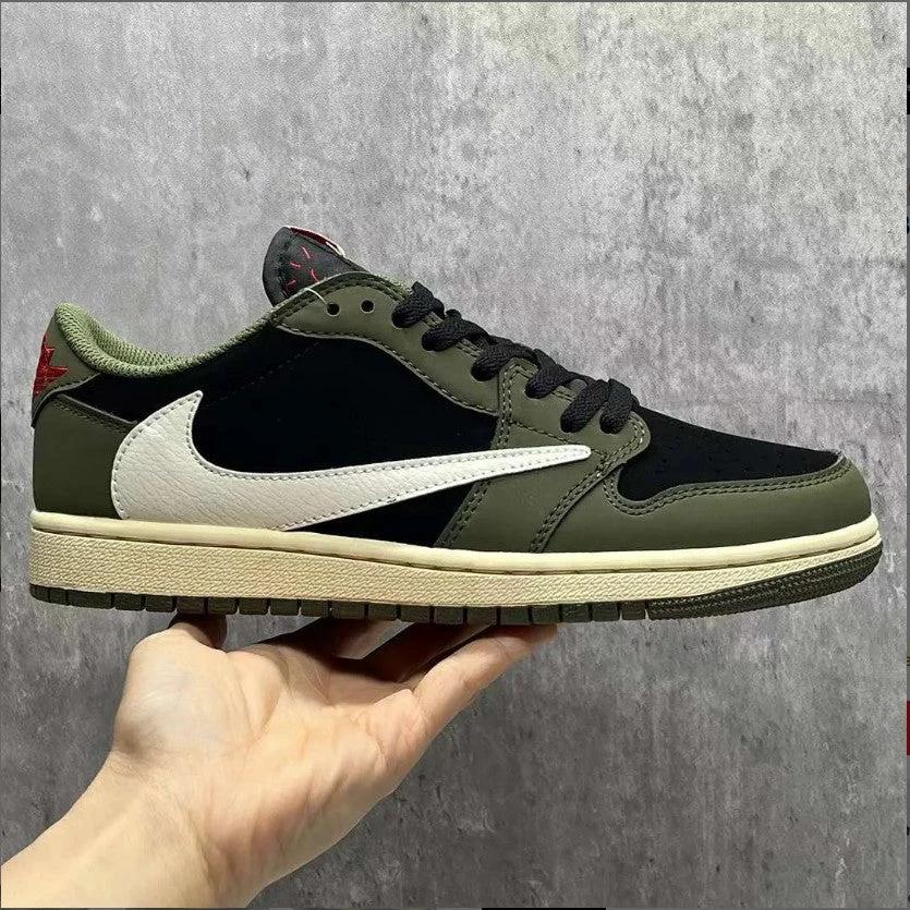 Travis Scott x AJ 1 Low OG Black Olive Shoes Sneakers by Air Jordan