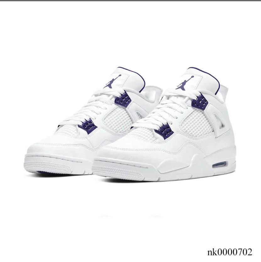 Air Jordan 4 Retro Metallic Purple Shoes Sneakers (Big Size Available) by Air Jordan
